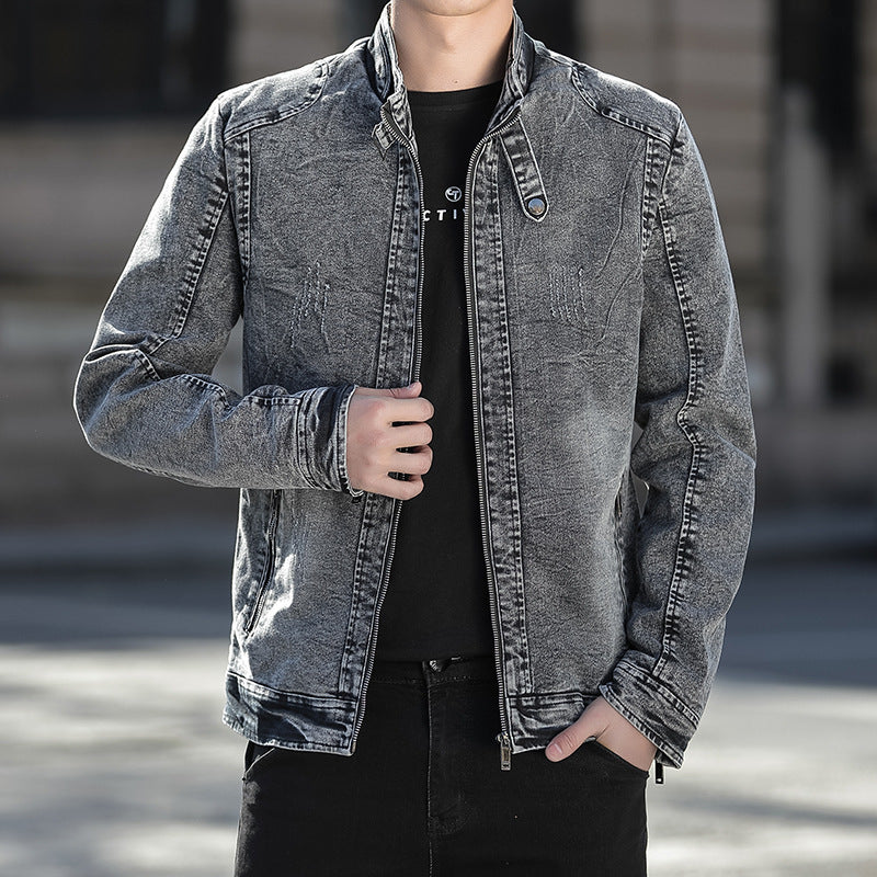 Nouvelle veste en jean décontractée pour hommes de mode coréenne pour le printemps et l'automne