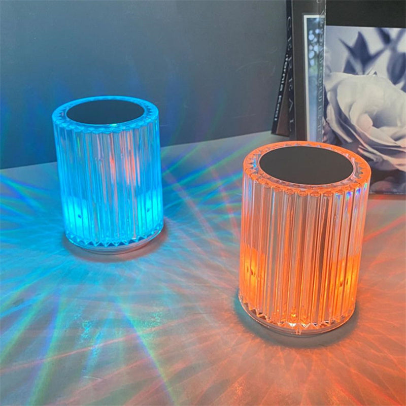 Lampe en cristal, lampe de table, atmosphère, ligne créative, petite lampe de nuit, lumières LED.