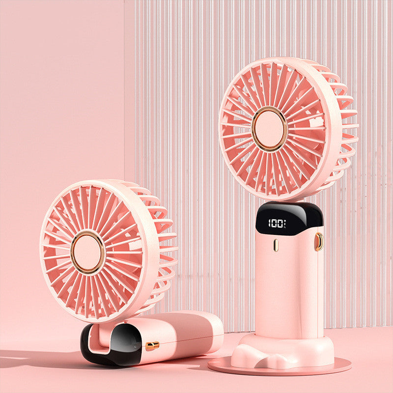 Mini ventilateur électrique portable rechargeable par USB, pliable, à suspendre au cou, ventilateur d'extérieur, refroidisseur d'air puissant et réglable à 5 vitesses