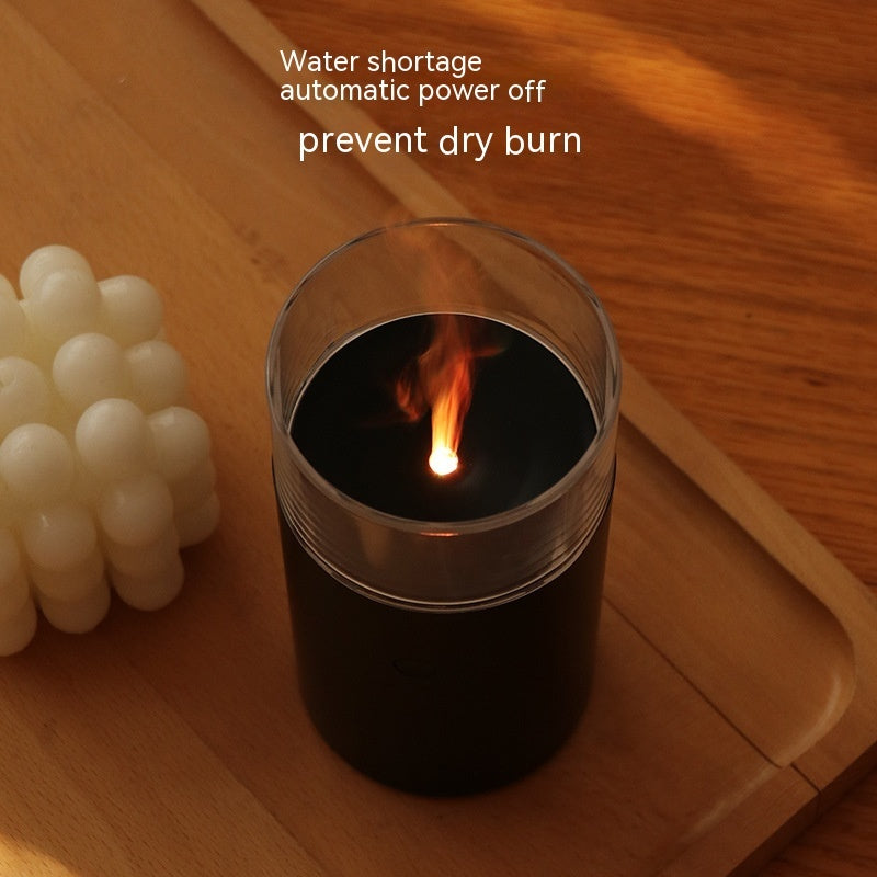 Diffuseur d'arôme humidificateur à flamme colorée à la lumière des bougies