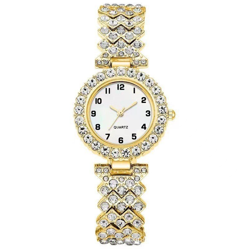 Bijoux de mode 2 pièces ensemble de montres de luxe pour femmes avec bracelet en argent, montre à quartz pour femmes, bracelet en alliage pour ensemble de bijoux pour dames, cadeau d'horloge. - KaoKao