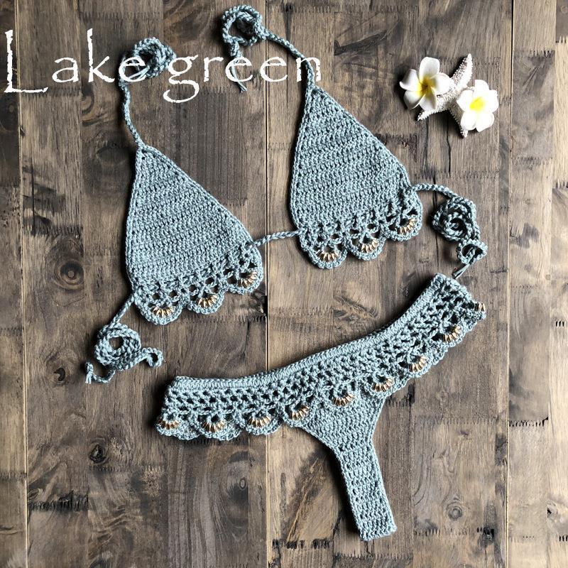 Bikini de plage, accessoires faits main, maillot de bain fendu - KaoKao