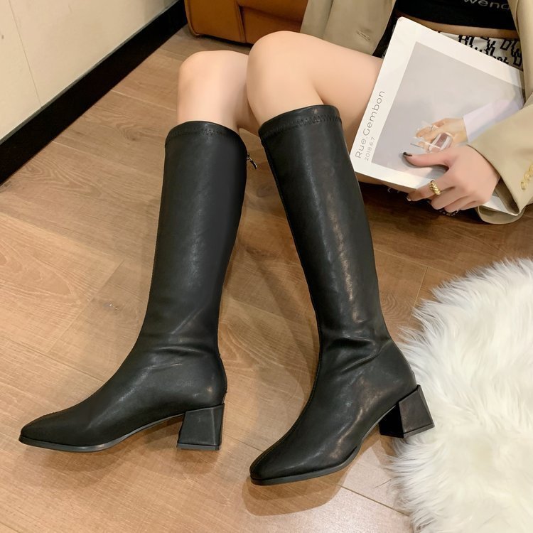 Bottes de chevalier féminines à talons hauts à l'apparence plus fine - KaoKao