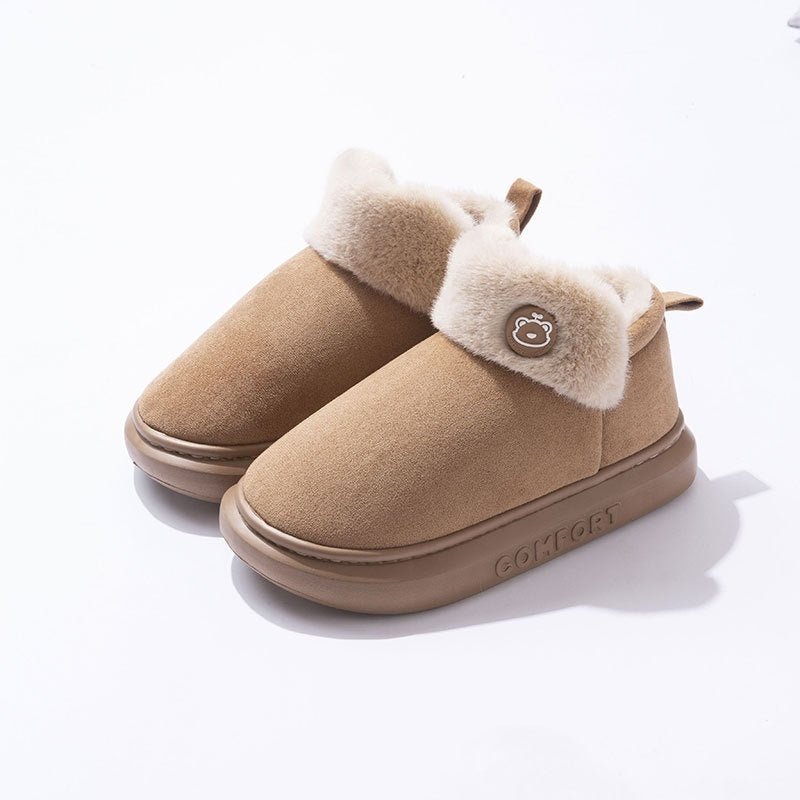 Bottes d'hiver à plateforme avec talon, pantoufles en coton couvertes pour femmes, nouvelles. - KaoKao