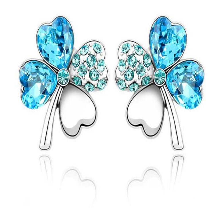 Boucles d'oreilles en cristal de trèfle à quatre feuilles - KaoKao