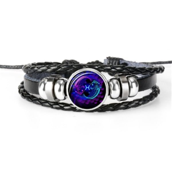 Bracelet Constellation du Zodiaque Bracelet Design Tressé Pour Hommes Femmes Enfants - KaoKao