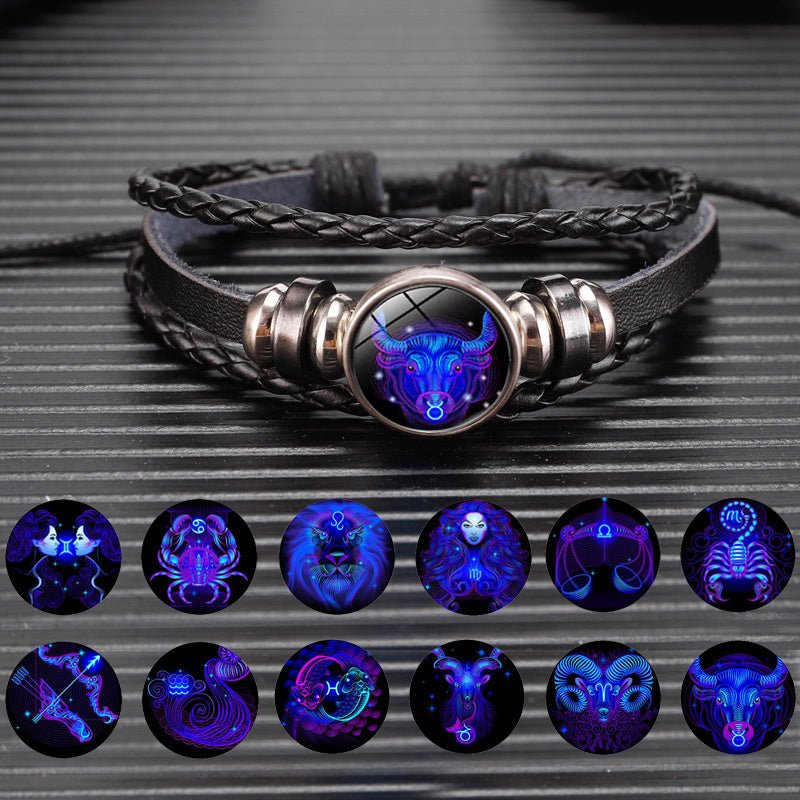 Bracelet Constellation du Zodiaque Bracelet Design Tressé Pour Hommes Femmes Enfants - KaoKao