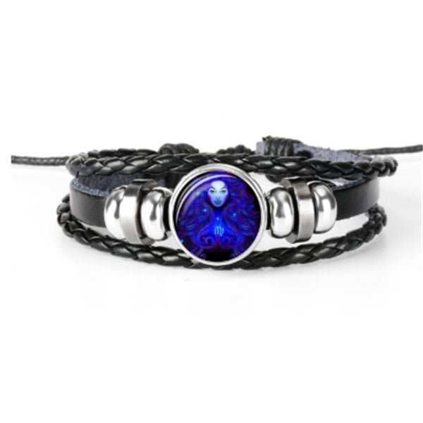 Bracelet Constellation du Zodiaque Bracelet Design Tressé Pour Hommes Femmes Enfants - KaoKao