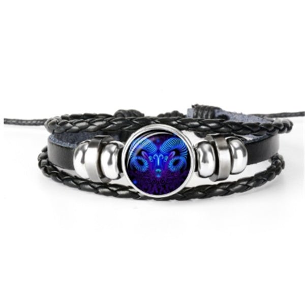 Bracelet Constellation du Zodiaque Bracelet Design Tressé Pour Hommes Femmes Enfants - KaoKao