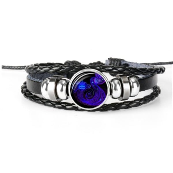 Bracelet Constellation du Zodiaque Bracelet Design Tressé Pour Hommes Femmes Enfants - KaoKao