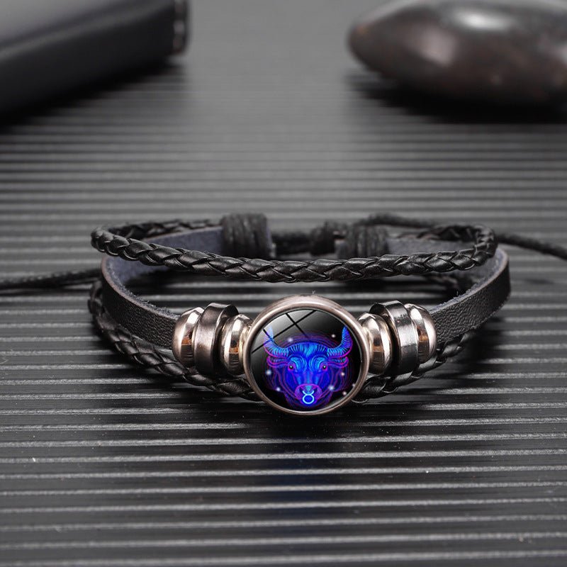 Bracelet Constellation du Zodiaque Bracelet Design Tressé Pour Hommes Femmes Enfants - KaoKao