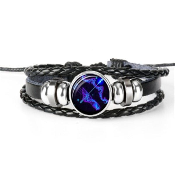 Bracelet Constellation du Zodiaque Bracelet Design Tressé Pour Hommes Femmes Enfants - KaoKao