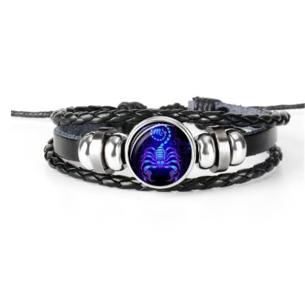 Bracelet Constellation du Zodiaque Bracelet Design Tressé Pour Hommes Femmes Enfants - KaoKao