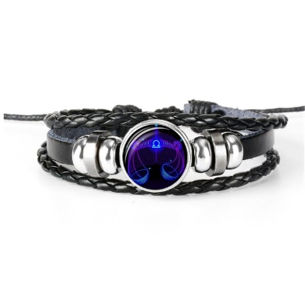 Bracelet Constellation du Zodiaque Bracelet Design Tressé Pour Hommes Femmes Enfants - KaoKao