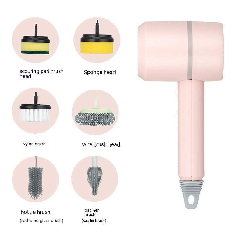 Brosse de nettoyage électrique Brosse à vaisselle automatique sans fil rechargeable par USB professionnelle pour le nettoyage de la cuisine, de la baignoire et des carreaux. - KaoKao