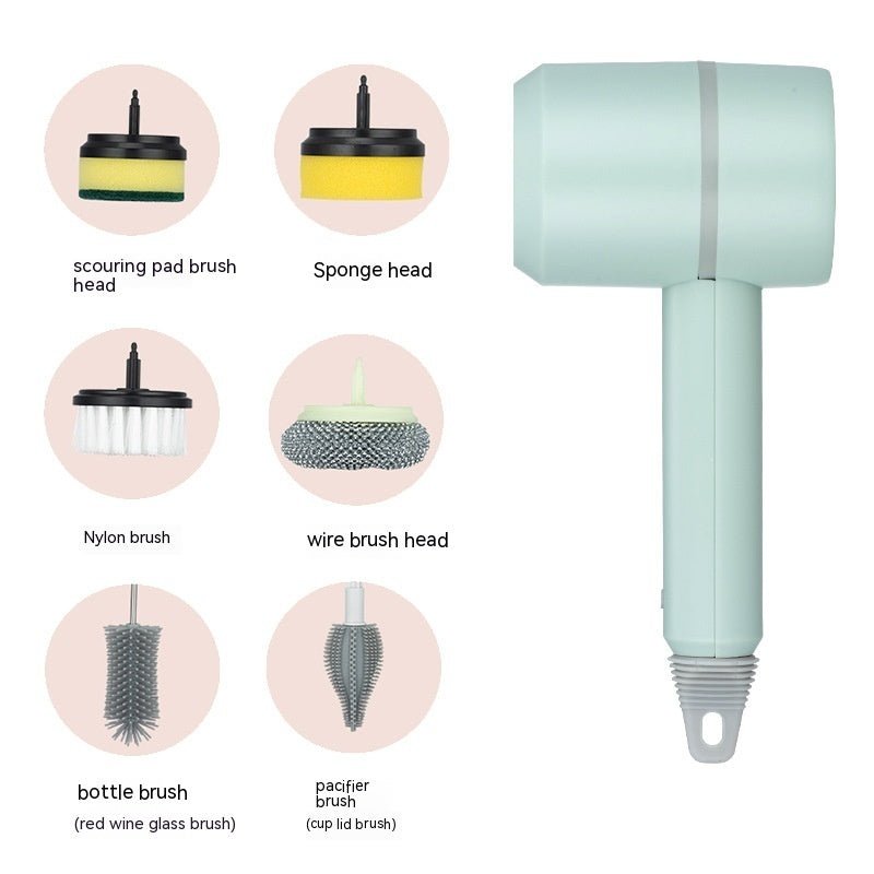 Brosse de nettoyage électrique Brosse à vaisselle automatique sans fil rechargeable par USB professionnelle pour le nettoyage de la cuisine, de la baignoire et des carreaux. - KaoKao