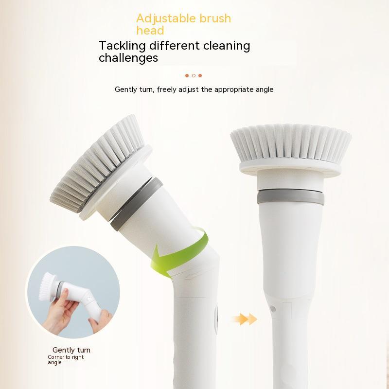 Brosse de nettoyage multifonctionnelle télescopique à long manche avec coude pour nettoyer les murs. - KaoKao