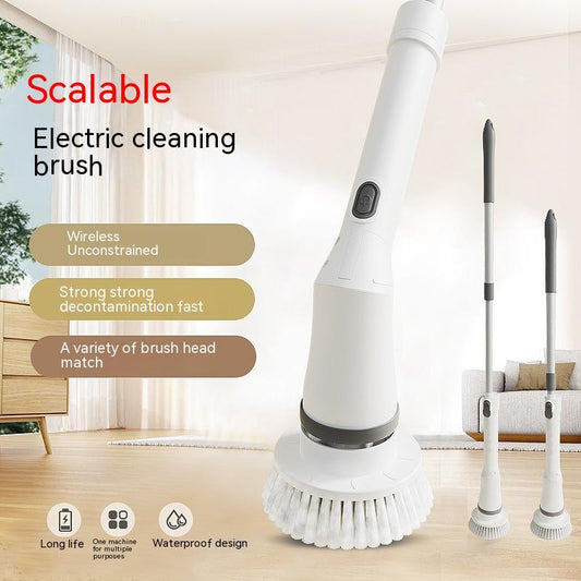 Brosse de nettoyage multifonctionnelle télescopique à long manche avec coude pour nettoyer les murs. - KaoKao