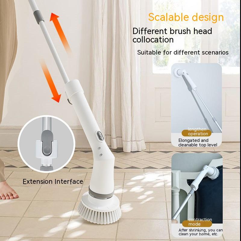 Brosse de nettoyage multifonctionnelle télescopique à long manche avec coude pour nettoyer les murs. - KaoKao
