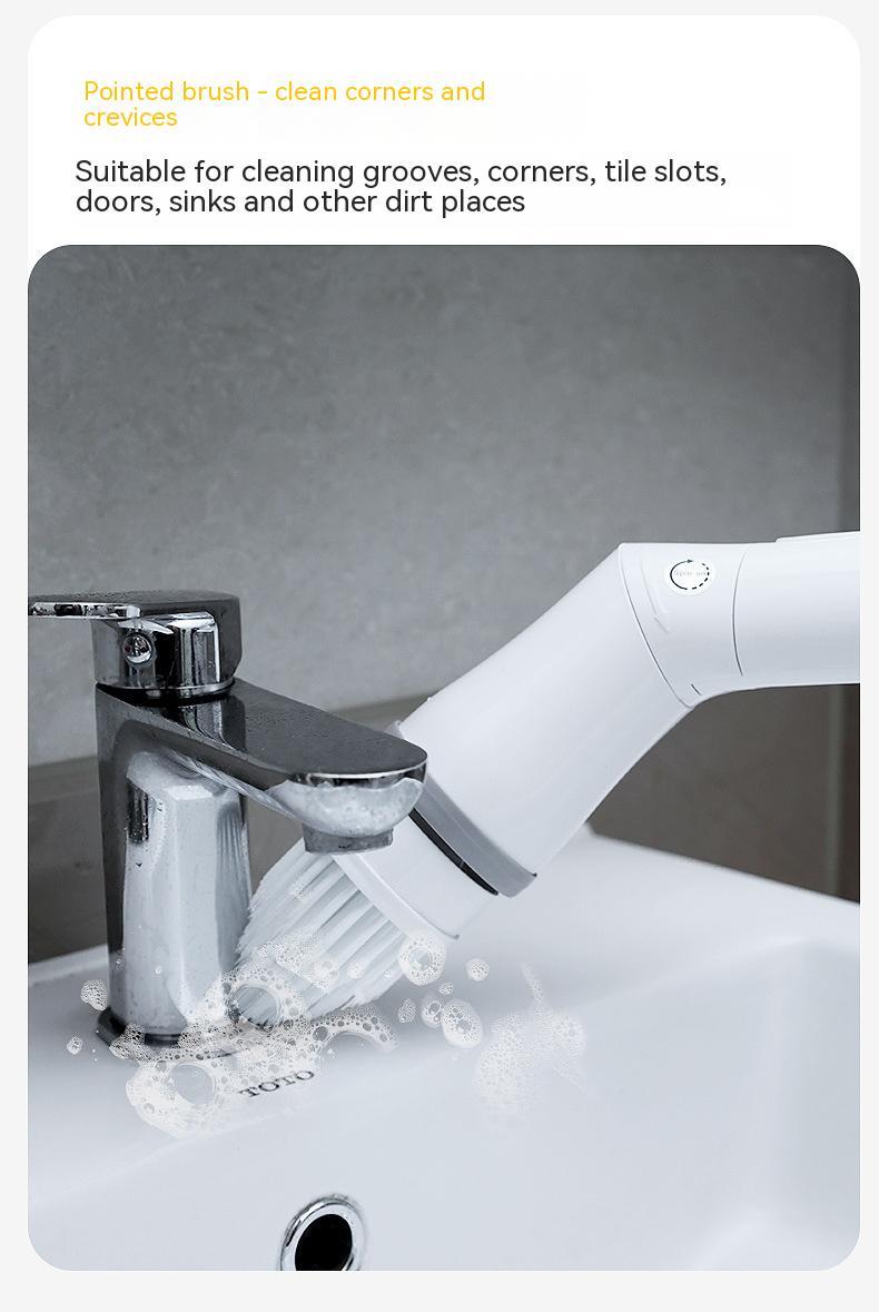Brosse de nettoyage multifonctionnelle télescopique à long manche avec coude pour nettoyer les murs. - KaoKao