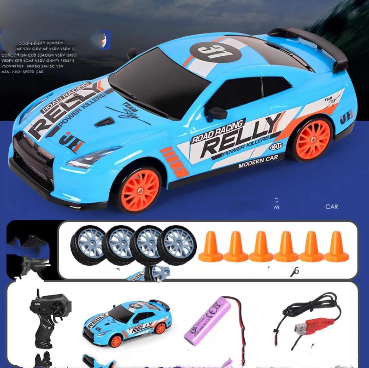 Voiture télécommandée de dérive 2.4G 4WD, modèle GTR AE86, jouet de voiture de course RC pour enfants, cadeaux de Noël.