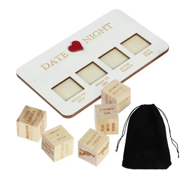 Dés en bois pour rendez-vous galant Idées de jeu de dés pour rendez-vous galant Jeu de dés pour rendez-vous galant romantique pour couple Jeux de dés d'action et de décision pour couple