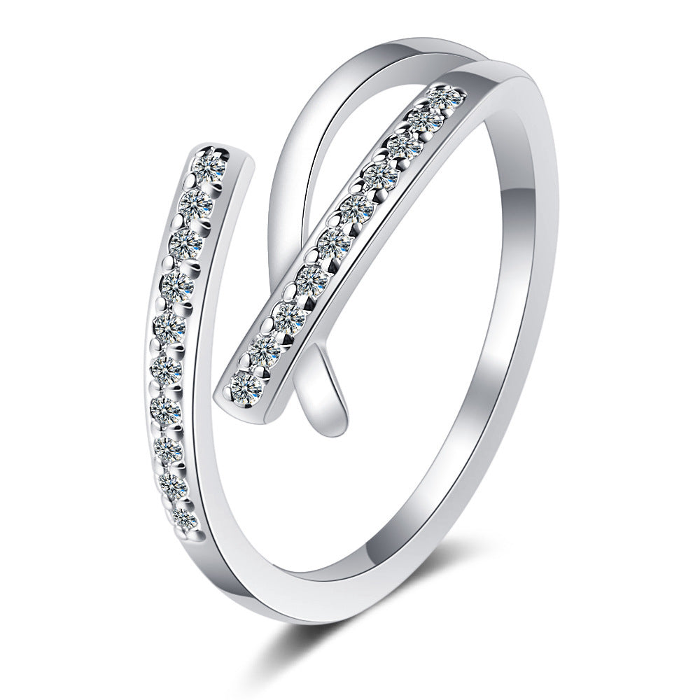 Bague littéraire à diamant unique pour femme