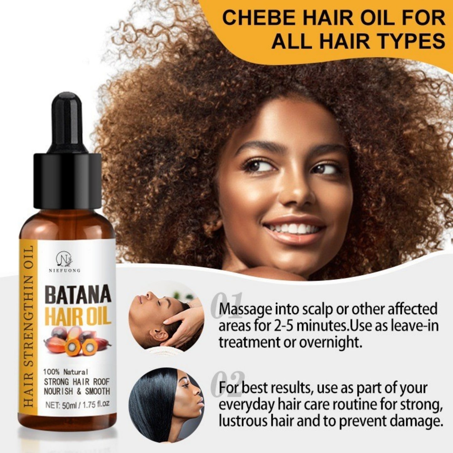 Huile Batana 50ml Soin des Cheveux