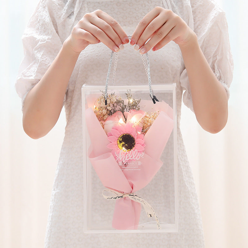 Boîte-cadeau de bouquet de roses en savon