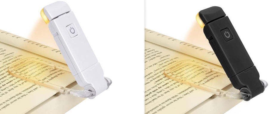 Lampe de lecture LED rechargeable par USB, luminosité réglable, protection des yeux, clip de lecture, lampe de lecture portable pour marque-page