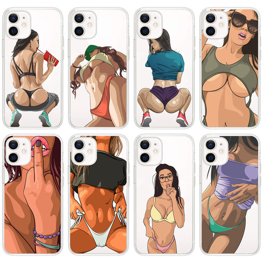 Coque de téléphone sexy et élégante, impression personnalisée pour mobile.