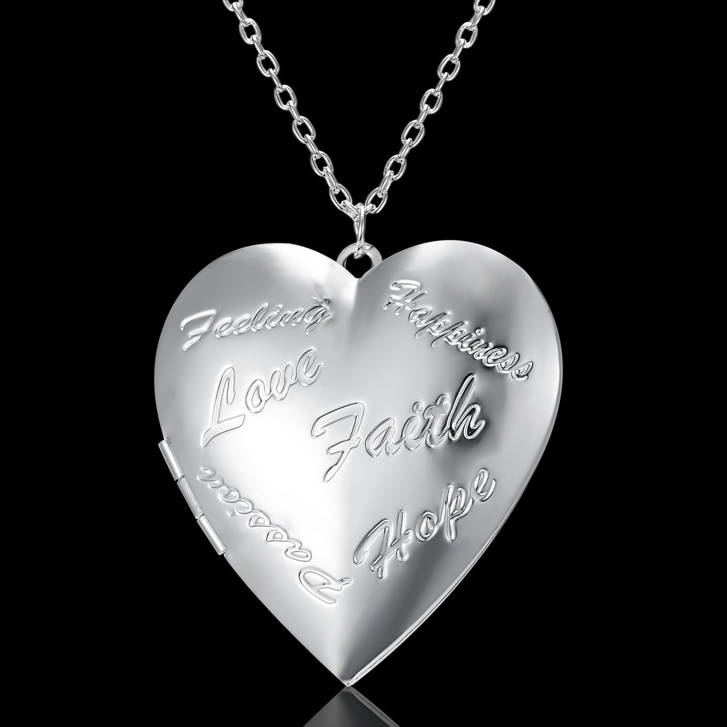 Collier en forme de cœur avec un design gravé, pendentif photo personnalisé pour femmes, bijou familial pour la Saint-Valentin.