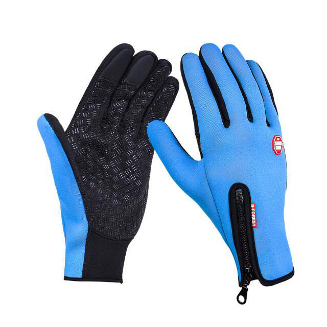 Gants d'hiver pour écran tactile, gants de sport imperméables pour moto et glisse avec polaire