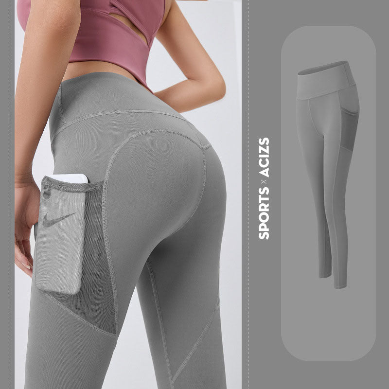 Pantalons de yoga pour femmes avec poches, leggings de sport pour filles, leggings de gym pour femmes, contrôle du ventre, collants de jogging, pantalons de fitness pour femmes.