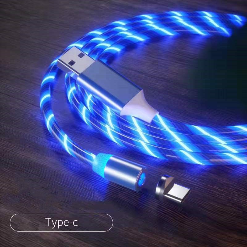 Câble de chargement magnétique, câble de chargement rapide, câble d'éclairage, câble Micro USB, chargeur à aimant LED, câble Type - C. - KaoKao