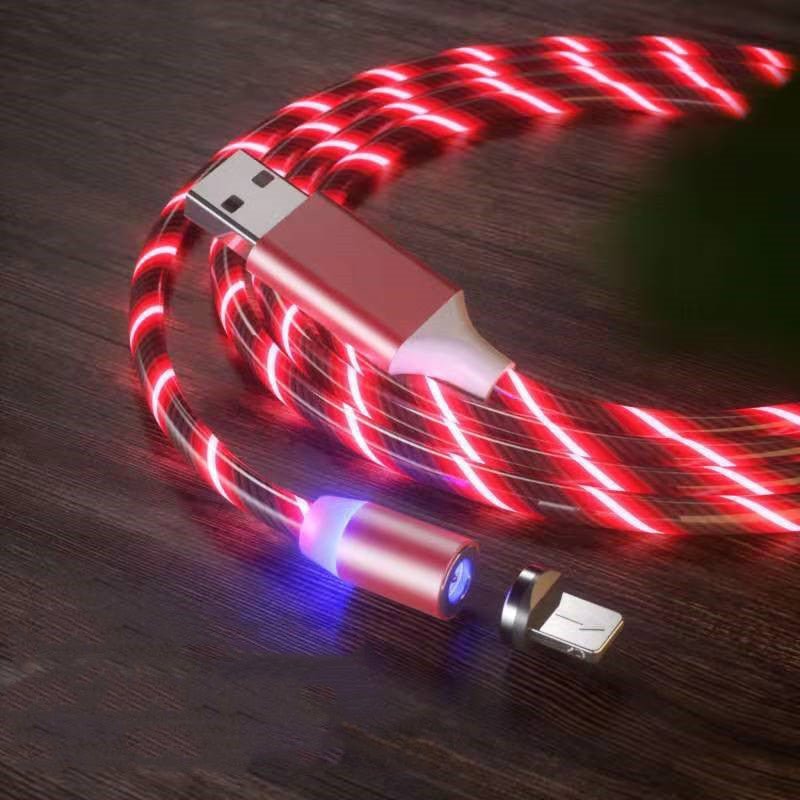 Câble de chargement magnétique, câble de chargement rapide, câble d'éclairage, câble Micro USB, chargeur à aimant LED, câble Type - C. - KaoKao