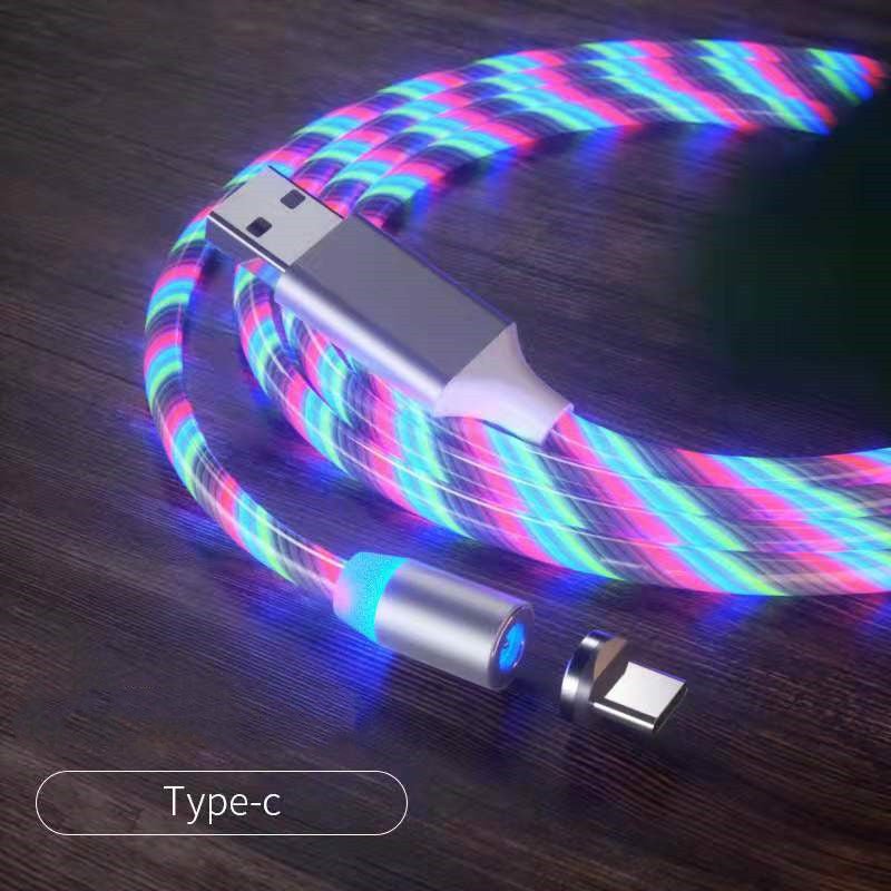 Câble de chargement magnétique, câble de chargement rapide, câble d'éclairage, câble Micro USB, chargeur à aimant LED, câble Type - C. - KaoKao