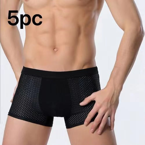 Boxer en maille de sous-vêtements pour hommes en soie glacée