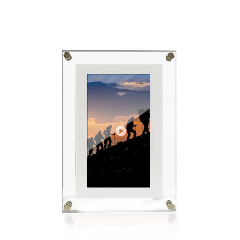 Cadre photo numérique en acrylique, lecteur vidéo, cadre photo numérique, affichage vertical avec 1 Go et batterie de type C, cadre vidéo, cadeau pour vos proches - KaoKao