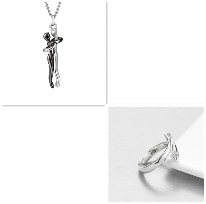 Collier d'amour unisexe pour hommes et femmes, bijou pour couples, chaîne de clavicule simple, cadeau pour les amoureux à la Saint-Valentin.