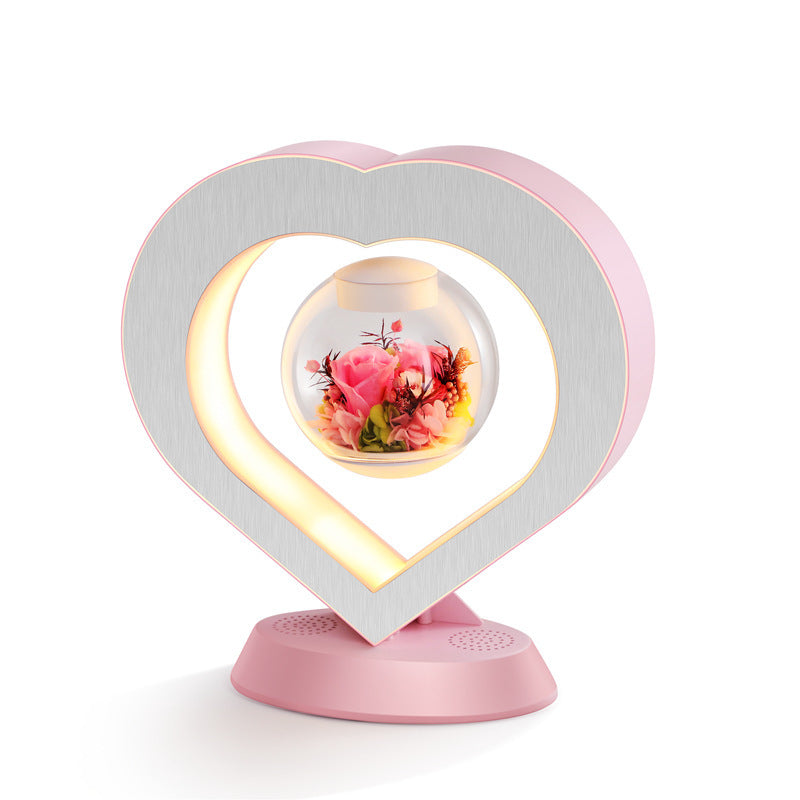 Lampe de table flottante à LED en forme de cœur, cadeau de Saint-Valentin, lampe de bureau créative à lévitation magnétique, décoration d'intérieur