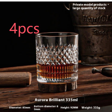 Verre à whisky en cristal, verre à bière, verre à whisky, verre à vin épais, coffret cadeau, vente en gros