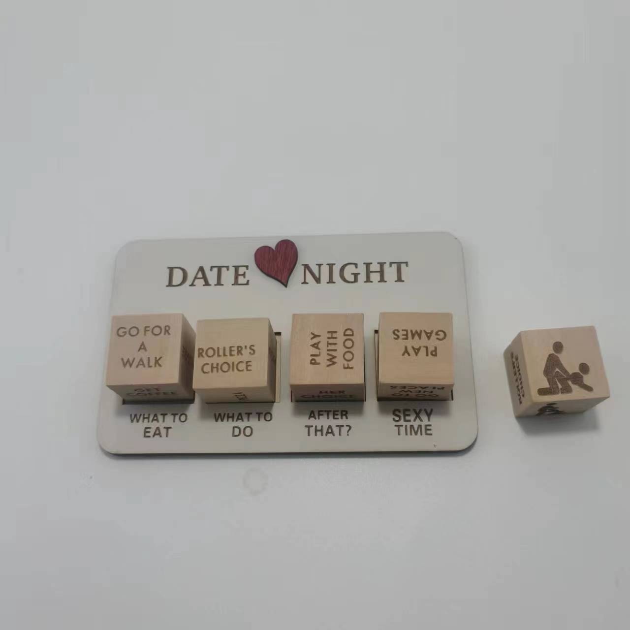 Dés en bois pour rendez-vous galant Idées de jeu de dés pour rendez-vous galant Jeu de dés pour rendez-vous galant romantique pour couple Jeux de dés d'action et de décision pour couple