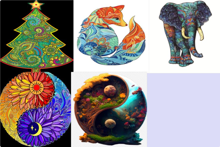 Chaque pièce est un cadeau de Noël en forme d'animal, des puzzles en bois colorés d'éléphant et de tortue. - KaoKao