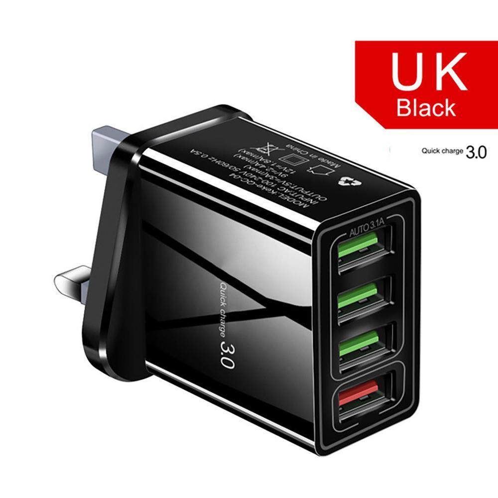 Chargeur de téléphone mobile 4USB éclairé tête de charge 3A - KaoKao