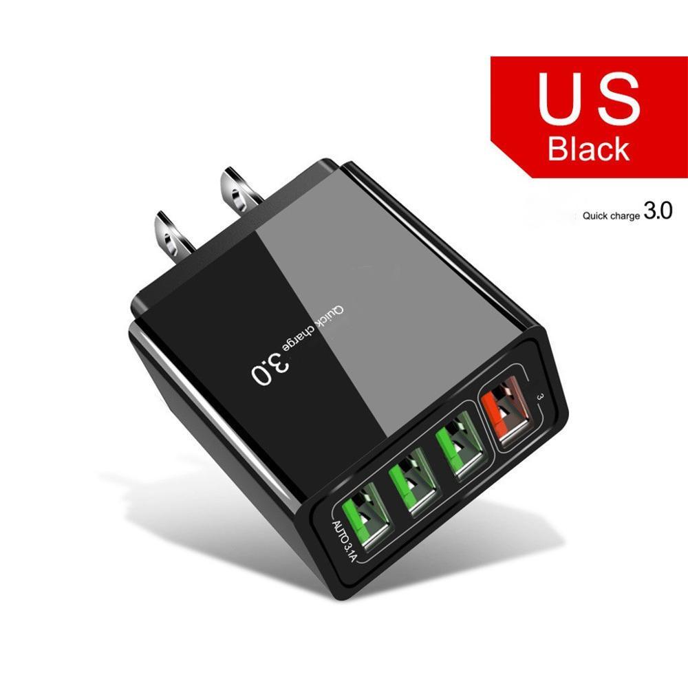 Chargeur de téléphone mobile 4USB éclairé tête de charge 3A - KaoKao