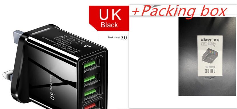 Chargeur de téléphone mobile 4USB éclairé tête de charge 3A - KaoKao