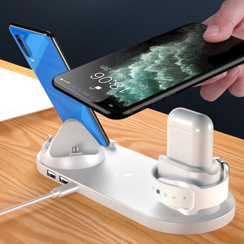 Chargeur sans fil pour iPhone, chargeur rapide pour téléphone, tapis de charge rapide pour téléphone, station d'accueil de charge 6 en 1 pour montre. - KaoKao
