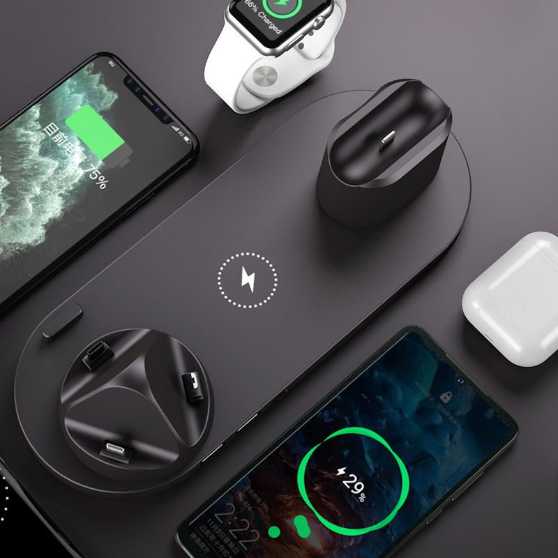 Chargeur sans fil pour iPhone, chargeur rapide pour téléphone, tapis de charge rapide pour téléphone, station d'accueil de charge 6 en 1 pour montre. - KaoKao