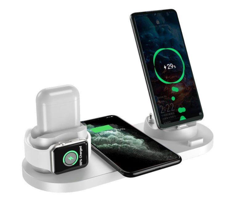 Chargeur sans fil pour iPhone, chargeur rapide pour téléphone, tapis de charge rapide pour téléphone, station d'accueil de charge 6 en 1 pour montre. - KaoKao